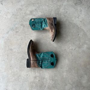 Smoky Boots Two Tone Leather Youth Girls size 1